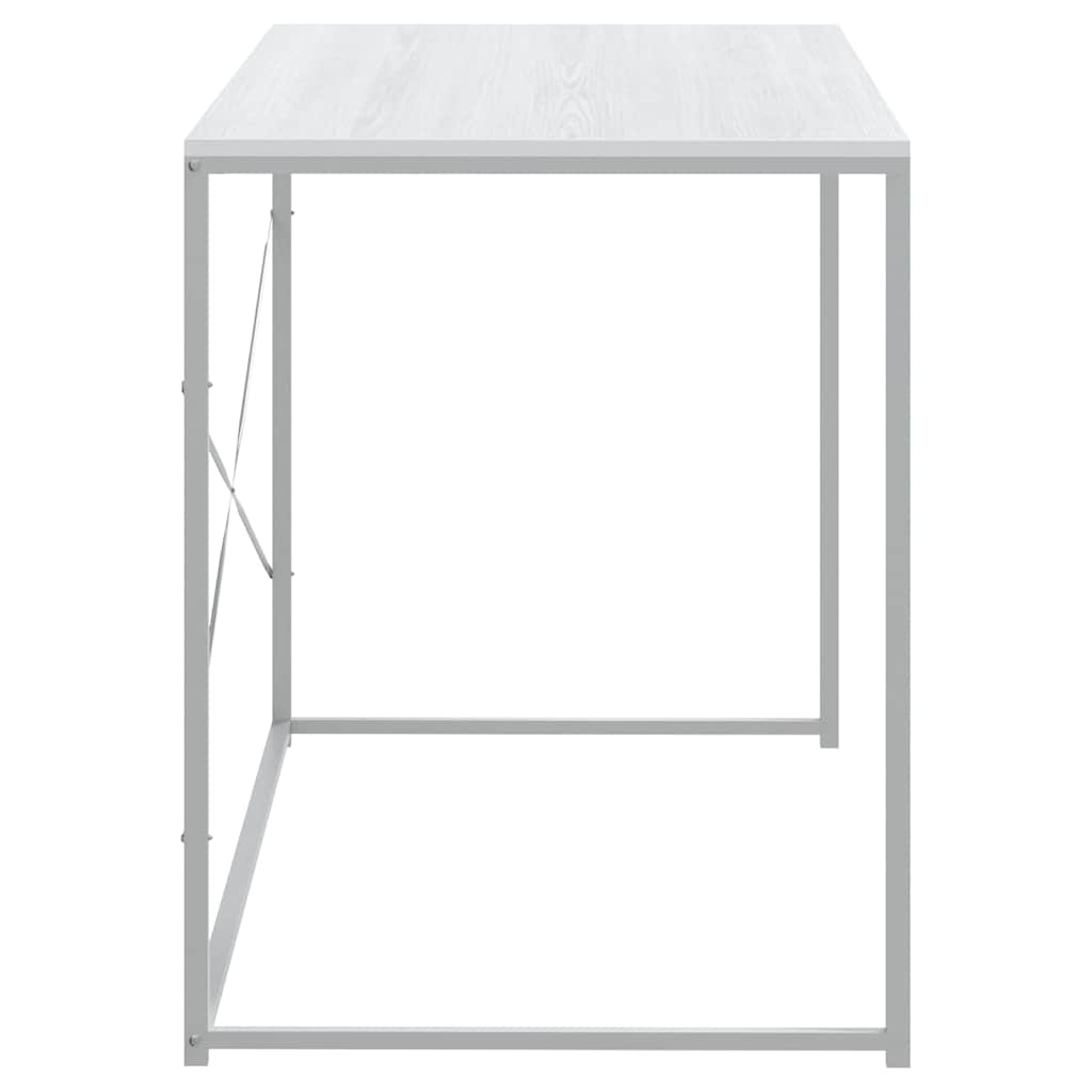 Desk Black Computer 110X60Cm Office Work Writing Table Metal Frame 110 Cm White