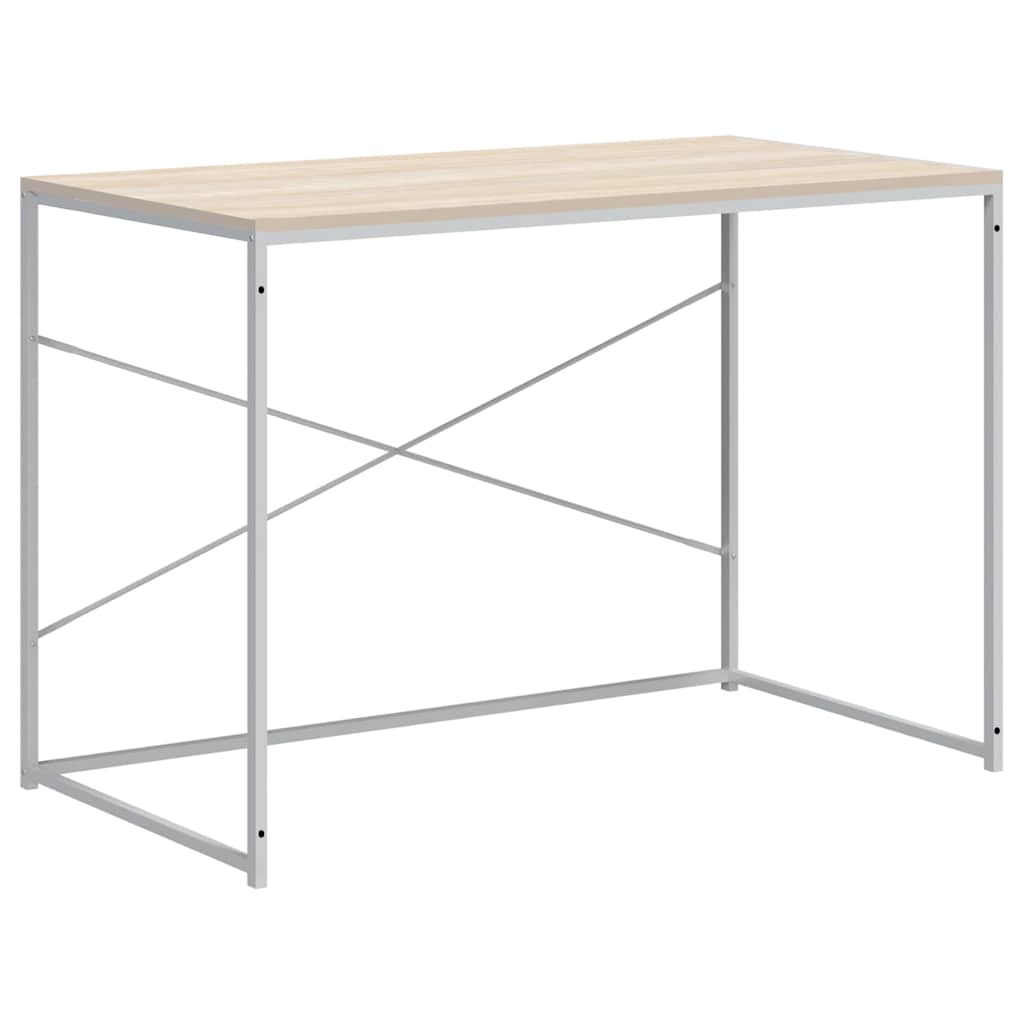 Desk Black Computer 110x60cm Office Work Writing Table Metal Frame 110 cm