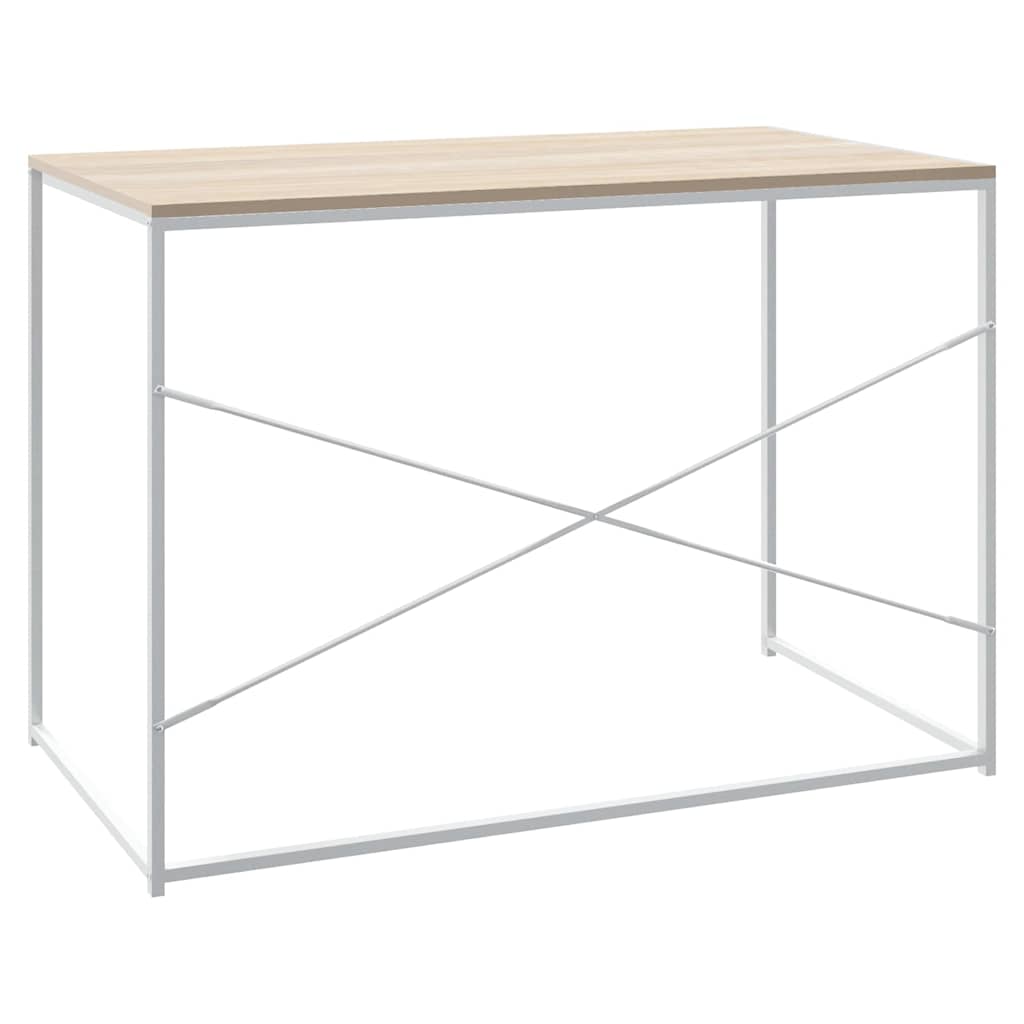 Desk Black Computer 110x60cm Office Work Writing Table Metal Frame 110 cm