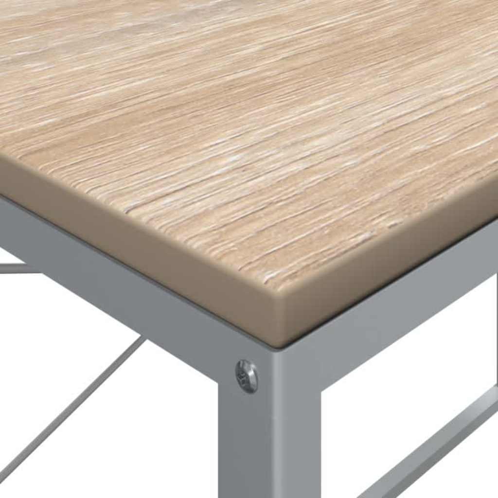 Desk Black Computer 110X60Cm Office Work Writing Table Metal Frame 110 Cm White