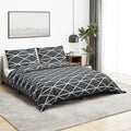 Duvet Cover Set Navy 220X240 Cm Cotton