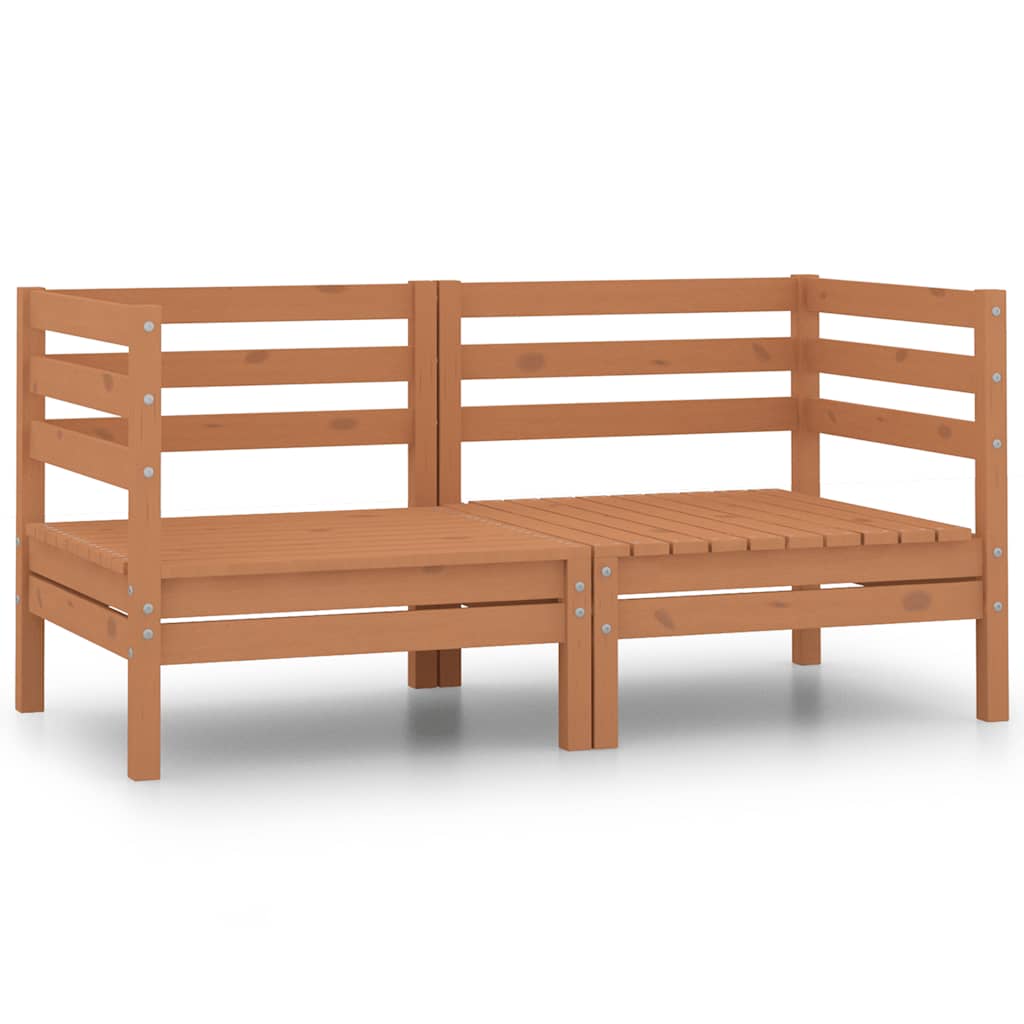 Garden Sofa | Set Of 2 | Natural Wood | Treated Pinewood | Medium