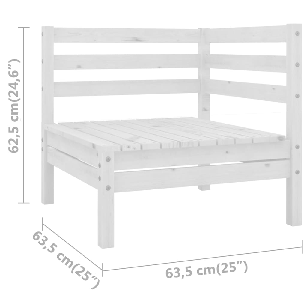 3 Piece Garden Lounge Set Solid Pinewood