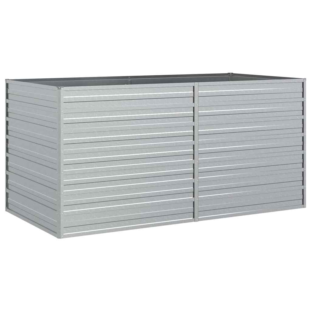 Planter Galvanised Steel Raised Garden Bed Outdoor Vegetable Silver 600 x 80 x 4