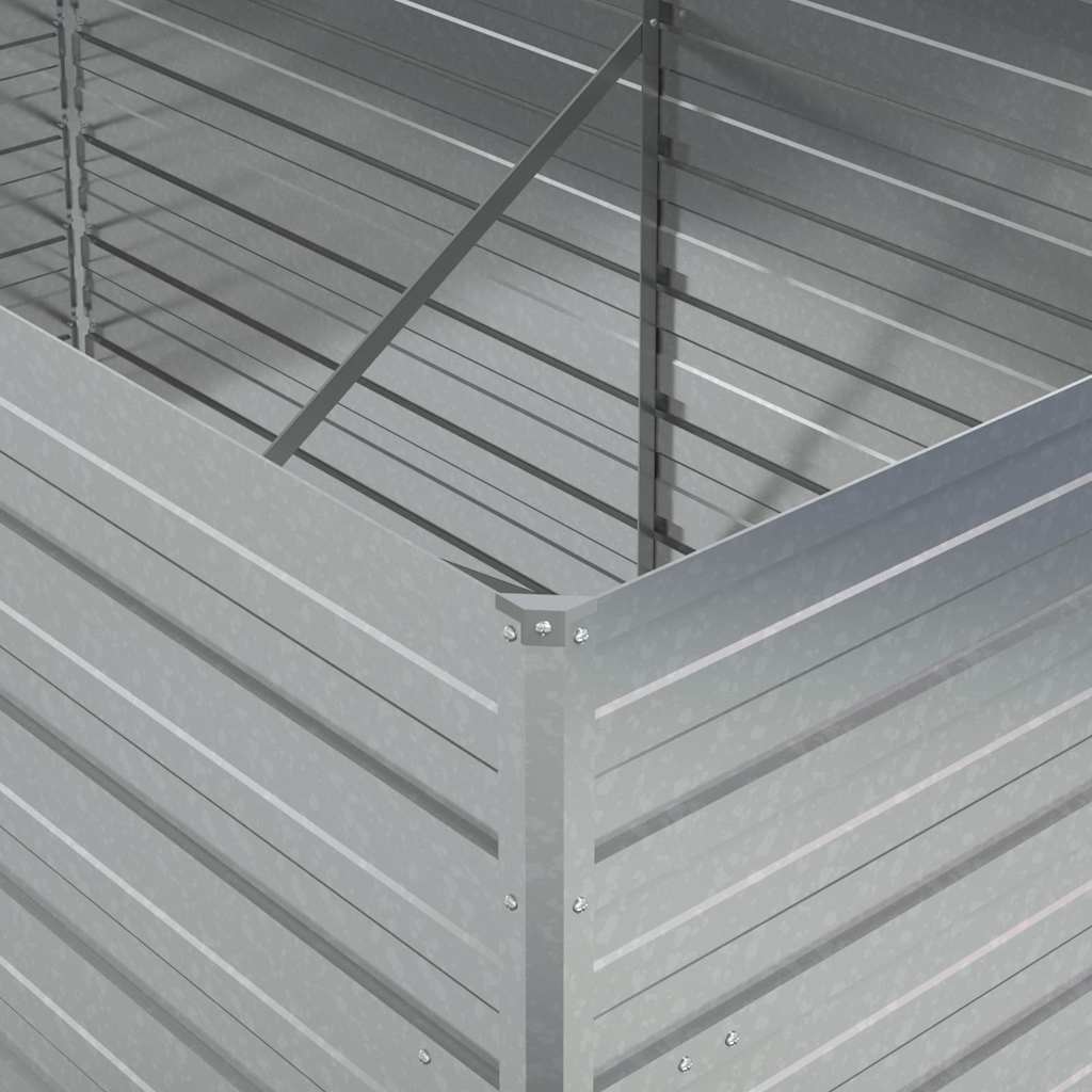 Planter Galvanised Steel Raised Garden Bed Outdoor Vegetable Silver 600 x 80 x 4