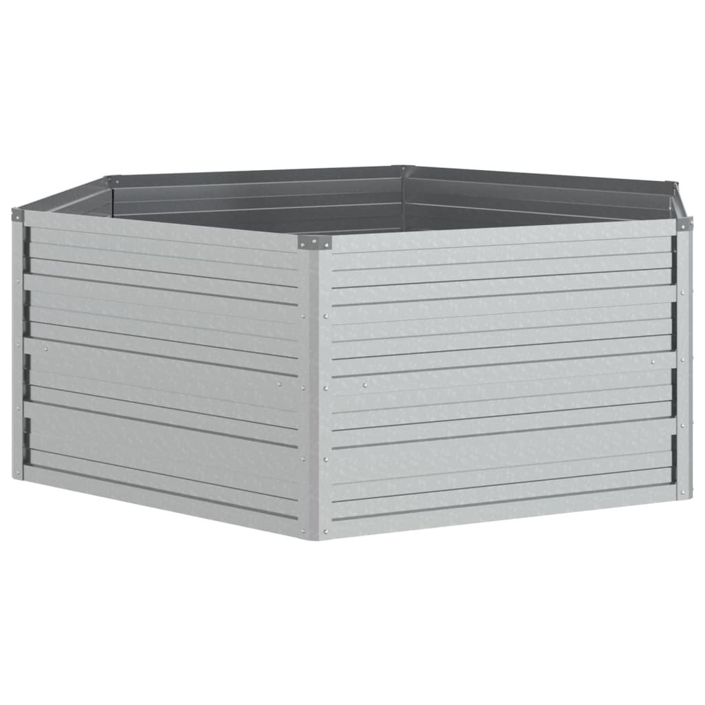 Garden Raised Bed 129X45 Cm Galvanized Steel