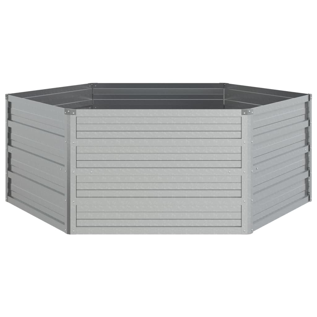 Garden Raised Bed 129X45 Cm Galvanized Steel