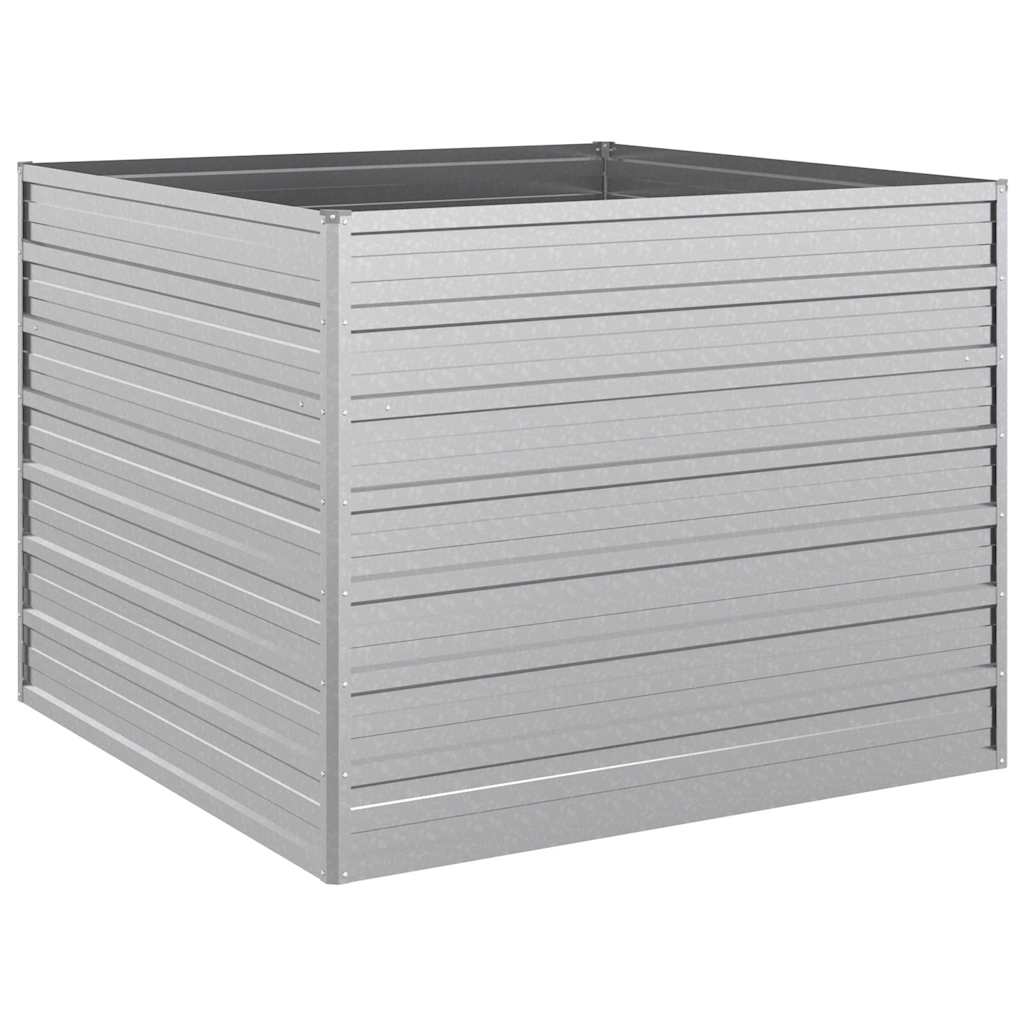 Planter Galvanised Steel Raised Garden Bed Outdoor Vegetable Silver 600 x 80 x 4