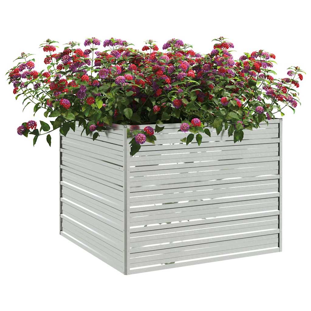 Planter Galvanised Steel Raised Garden Bed Outdoor Vegetable Silver 600 x 80 x 4