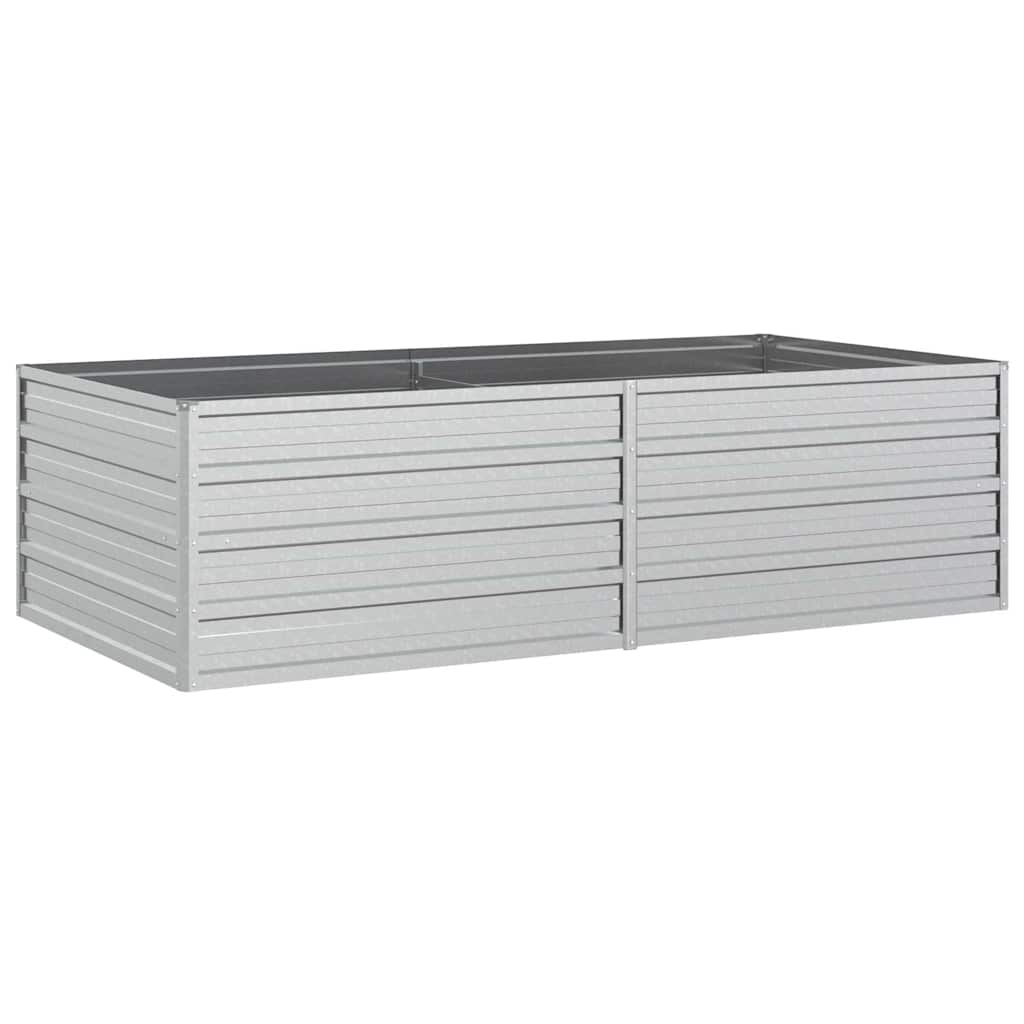 Planter Galvanised Steel Raised Garden Bed Outdoor Vegetable Silver 600 x 80 x 4