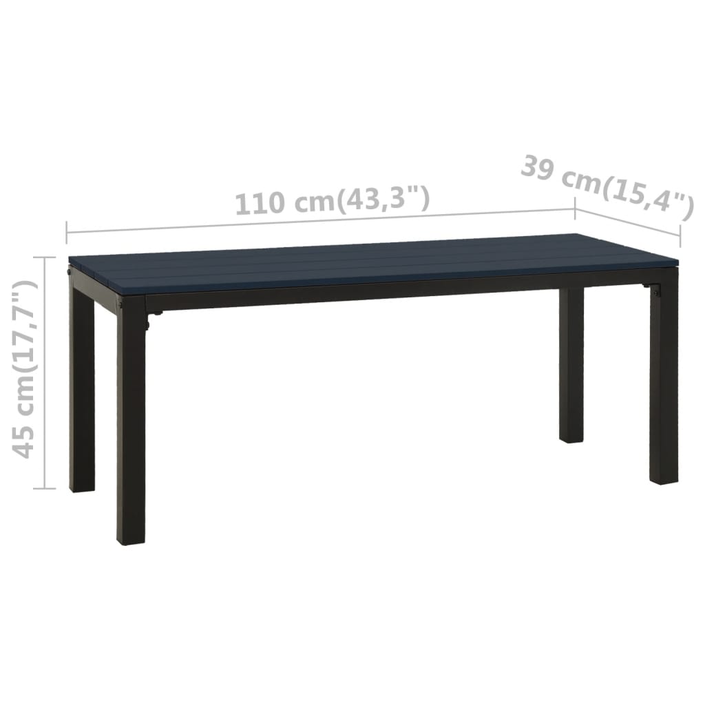 3 Piece Garden Dining Set Steel And Wpc