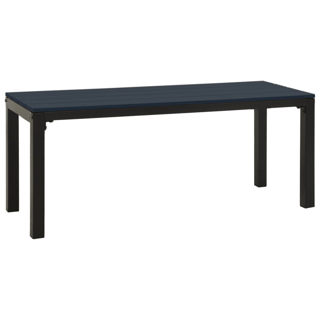 3 Piece Garden Dining Set Steel And Wpc