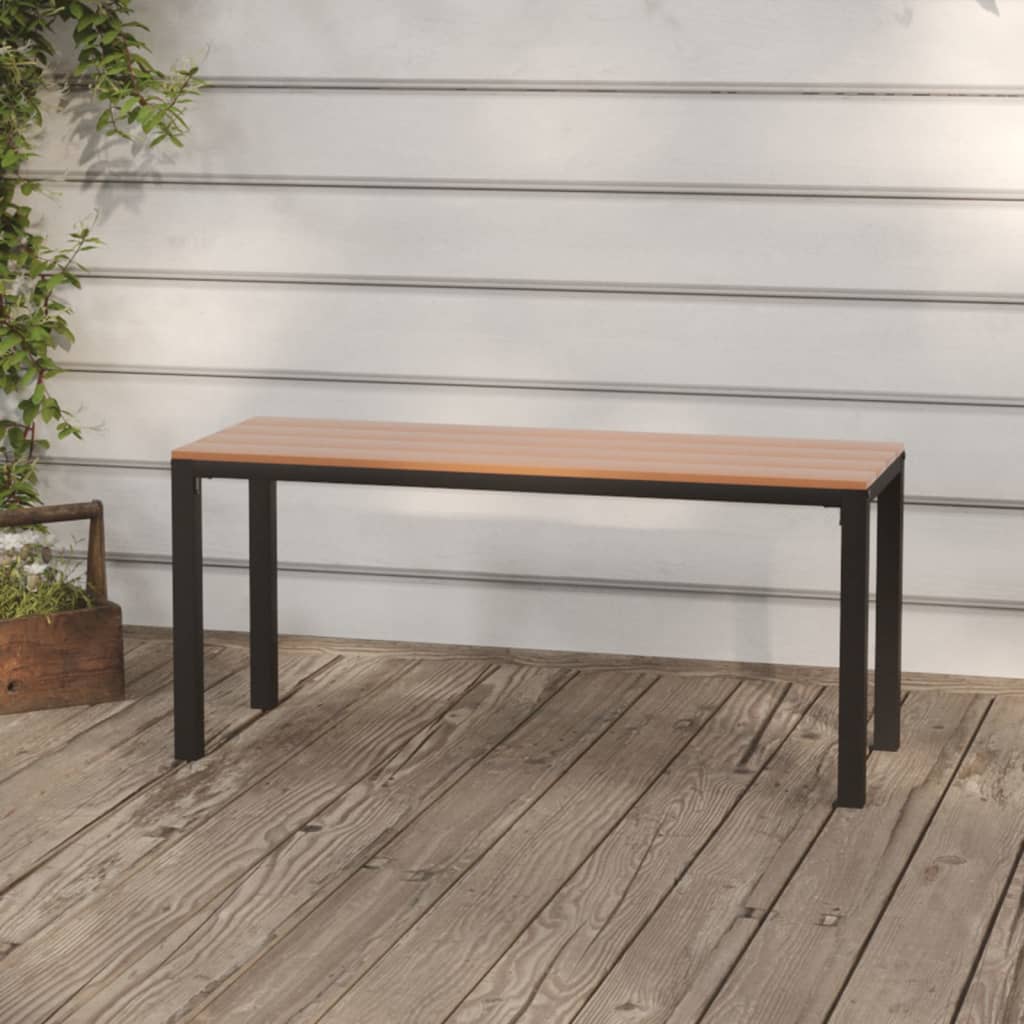 Garden Bench 110 Cm Steel And Wpc