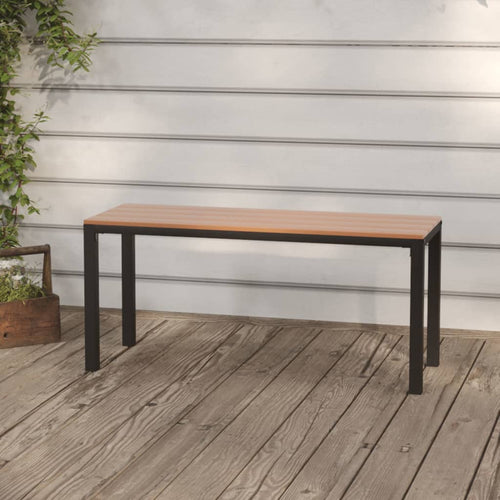 Garden Bench 110 Cm Steel And Wpc