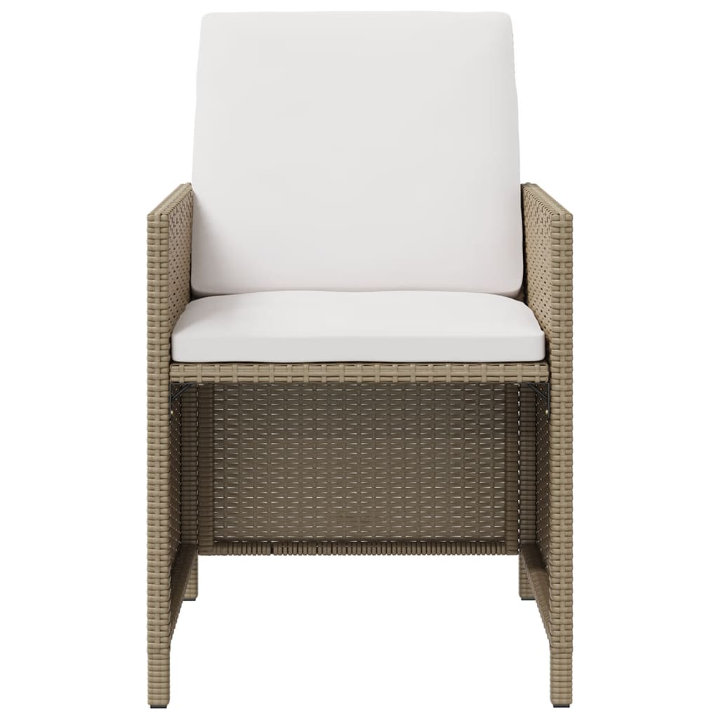 Garden Dining Chairs With Cushions 4 Pcs Poly Rattan