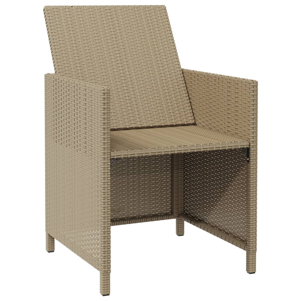 Garden Dining Chairs With Cushions 4 Pcs Poly Rattan