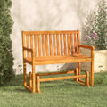 Outdoor Bench 110Cm Acacia Garden Swing Hanging Patio Seat Wooden Furniture X-Cr