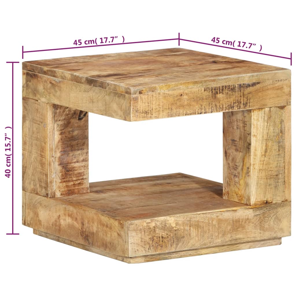 Coffee Table 45X45X40 Cm Solid Wood Mango