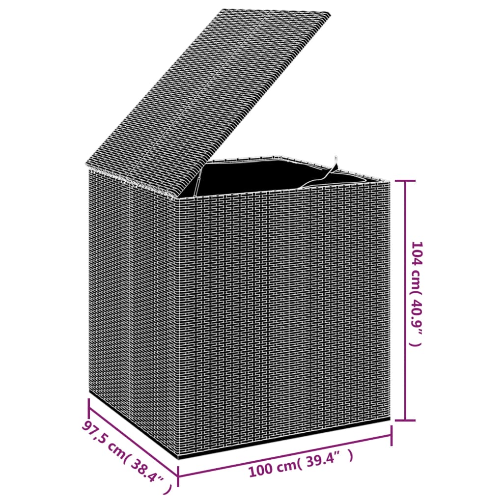 Garden Cushion Box Pe Rattan