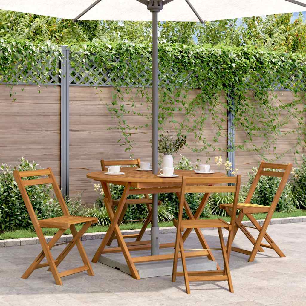 Folding Garden Table 90X90X75 Cm Solid Wood Acacia