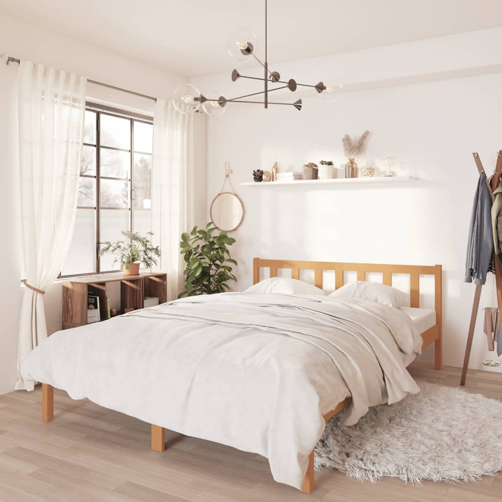 Extra Long Bed Frame Without Mattress Solid Wood Pine