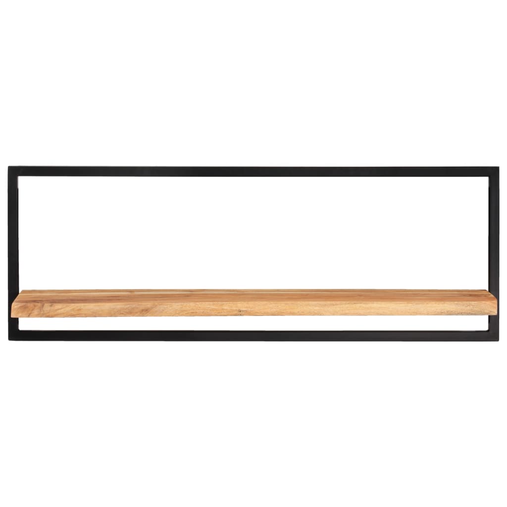 Wall Shelves 2 Pcs Solid Wood Acacia And Steel