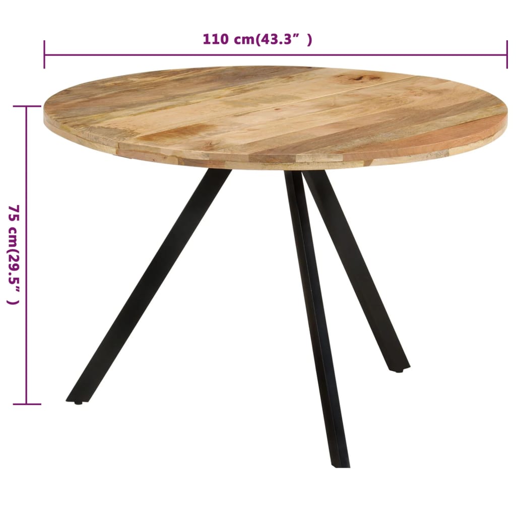 Dining Table 110X75 Cm Solid Wood Mango