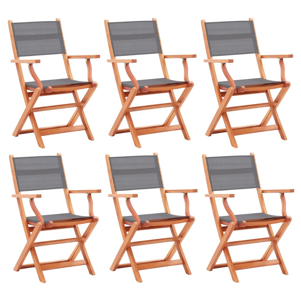 Folding Garden Chairs 2 Pcs Solid Eucalyptus Wood And Textilene