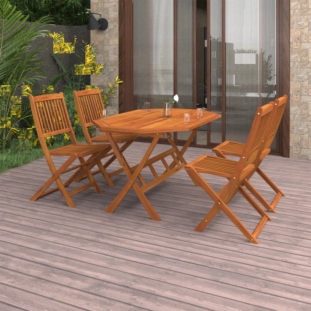 7 Piece Garden Dining Set Solid Wood Acacia