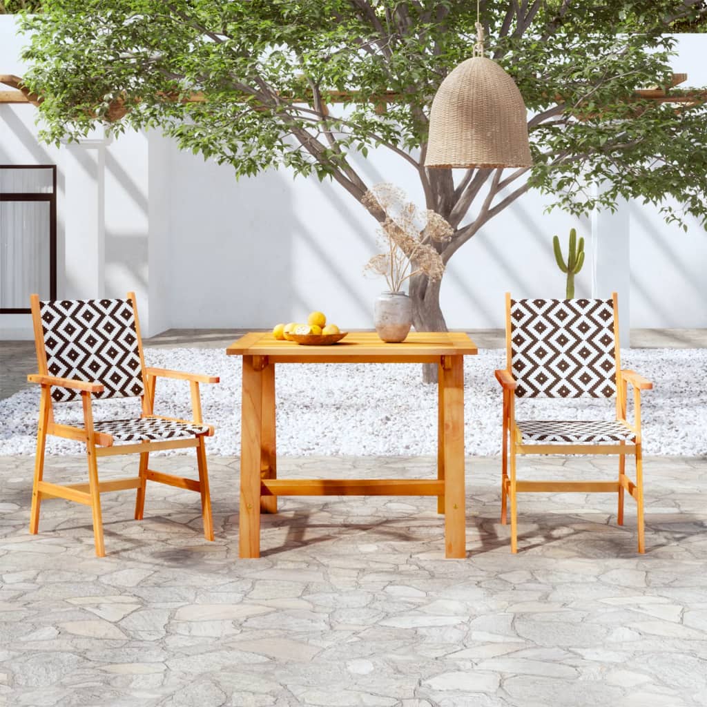 7 Piece Garden Dining Set Solid Acacia Wood