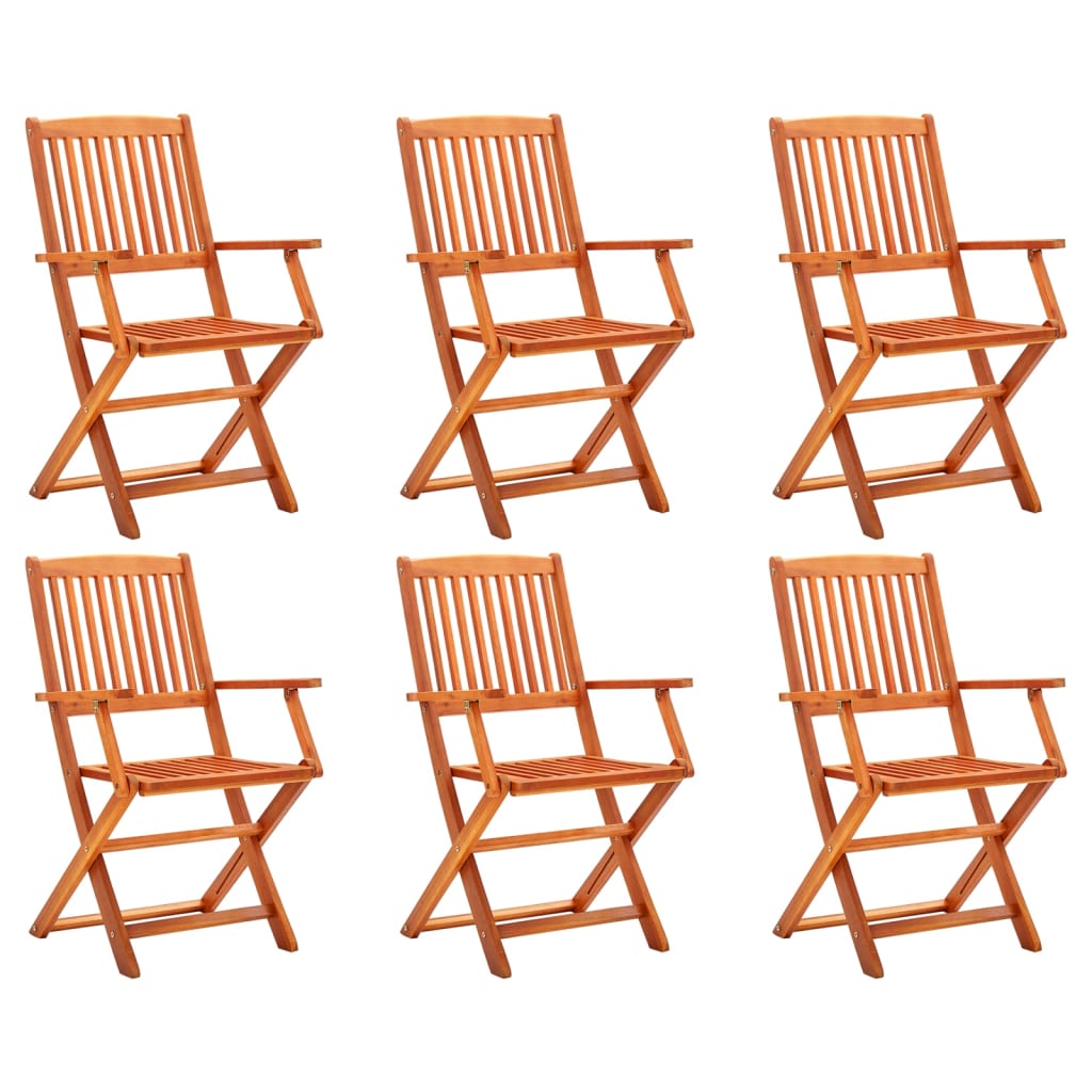 Folding Garden Chairs 4 Pcs Solid Eucalyptus Wood