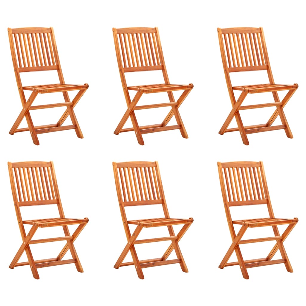 Folding Garden Chairs 4 Pcs Solid Eucalyptus Wood