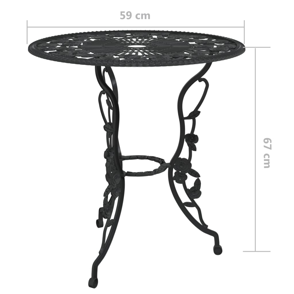 3 Piece Bistro Set Cast Aluminium
