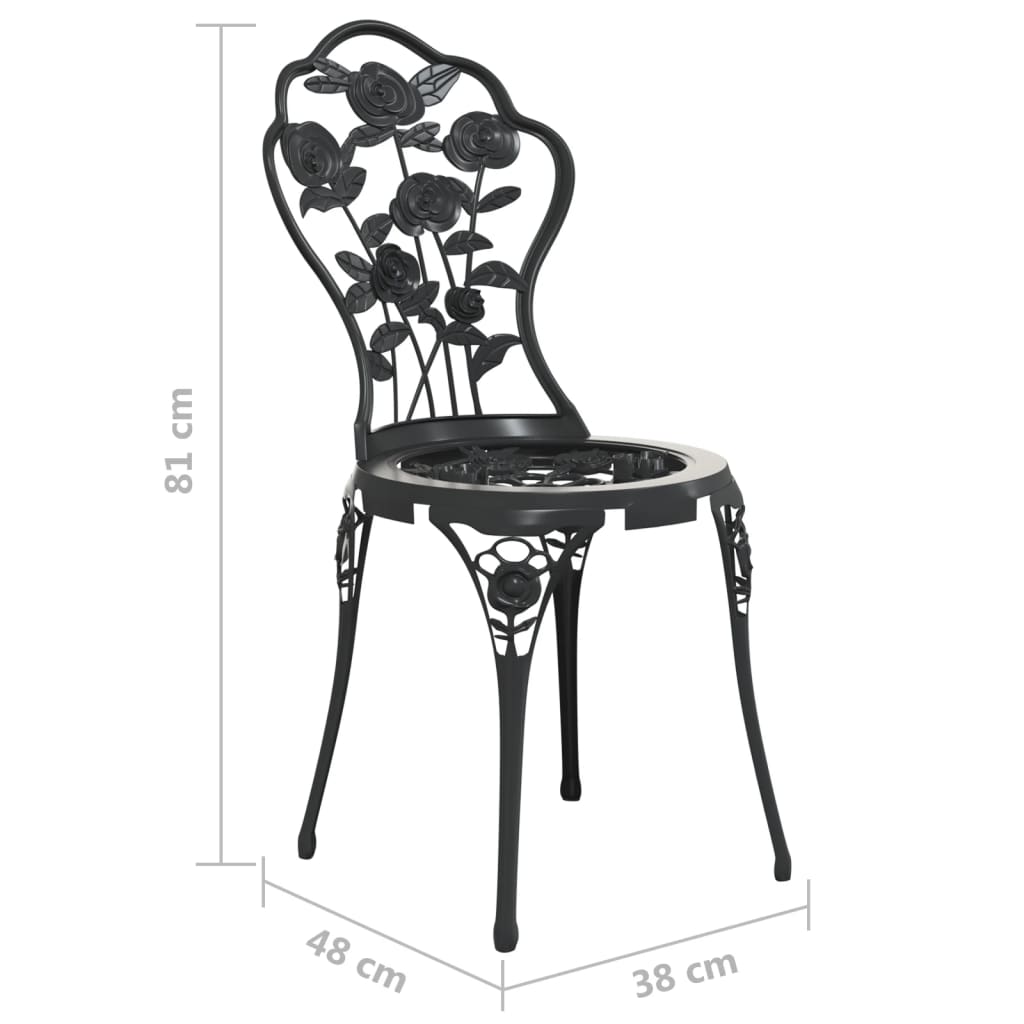 3 Piece Bistro Set Cast Aluminium