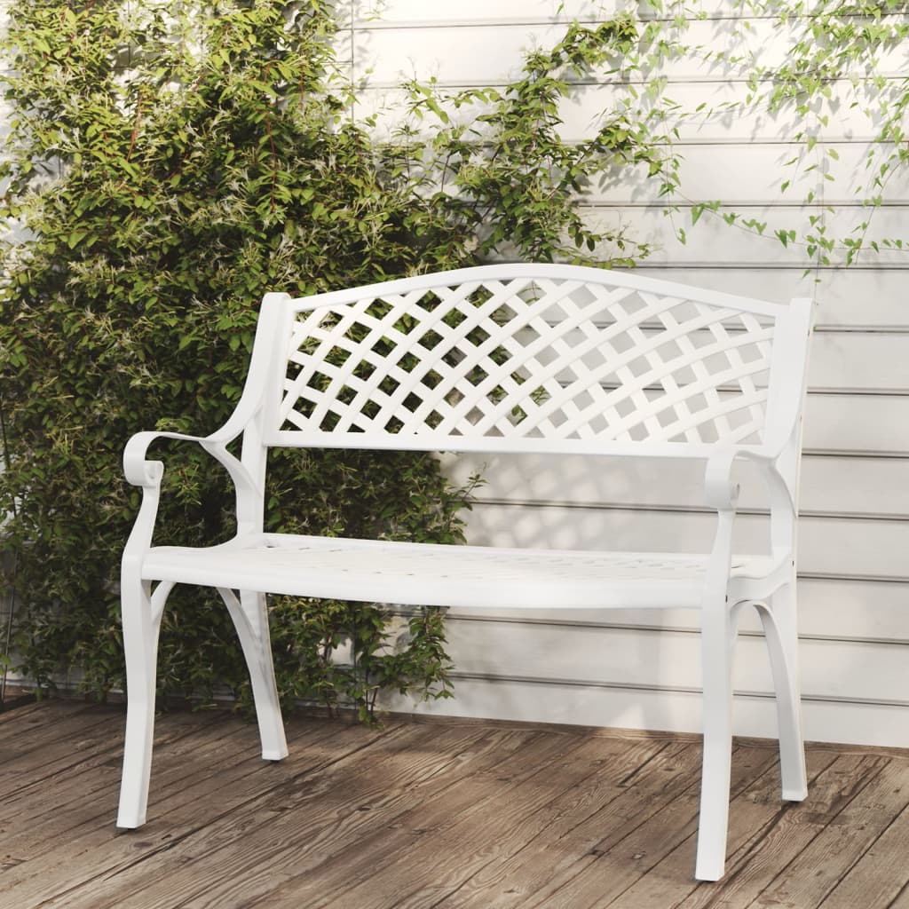 Garden Bench 102 Cm Cast Aluminium