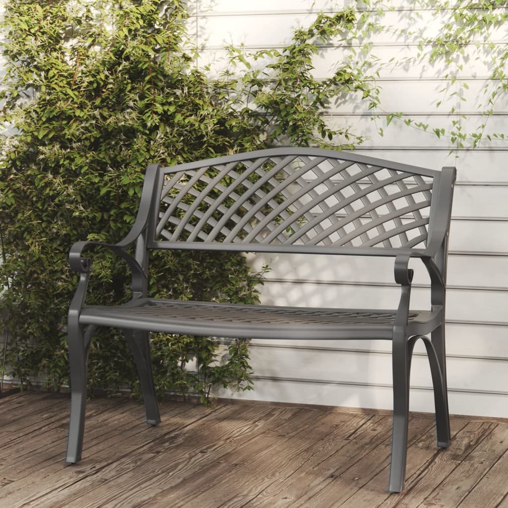 Garden Bench 102 Cm Cast Aluminium
