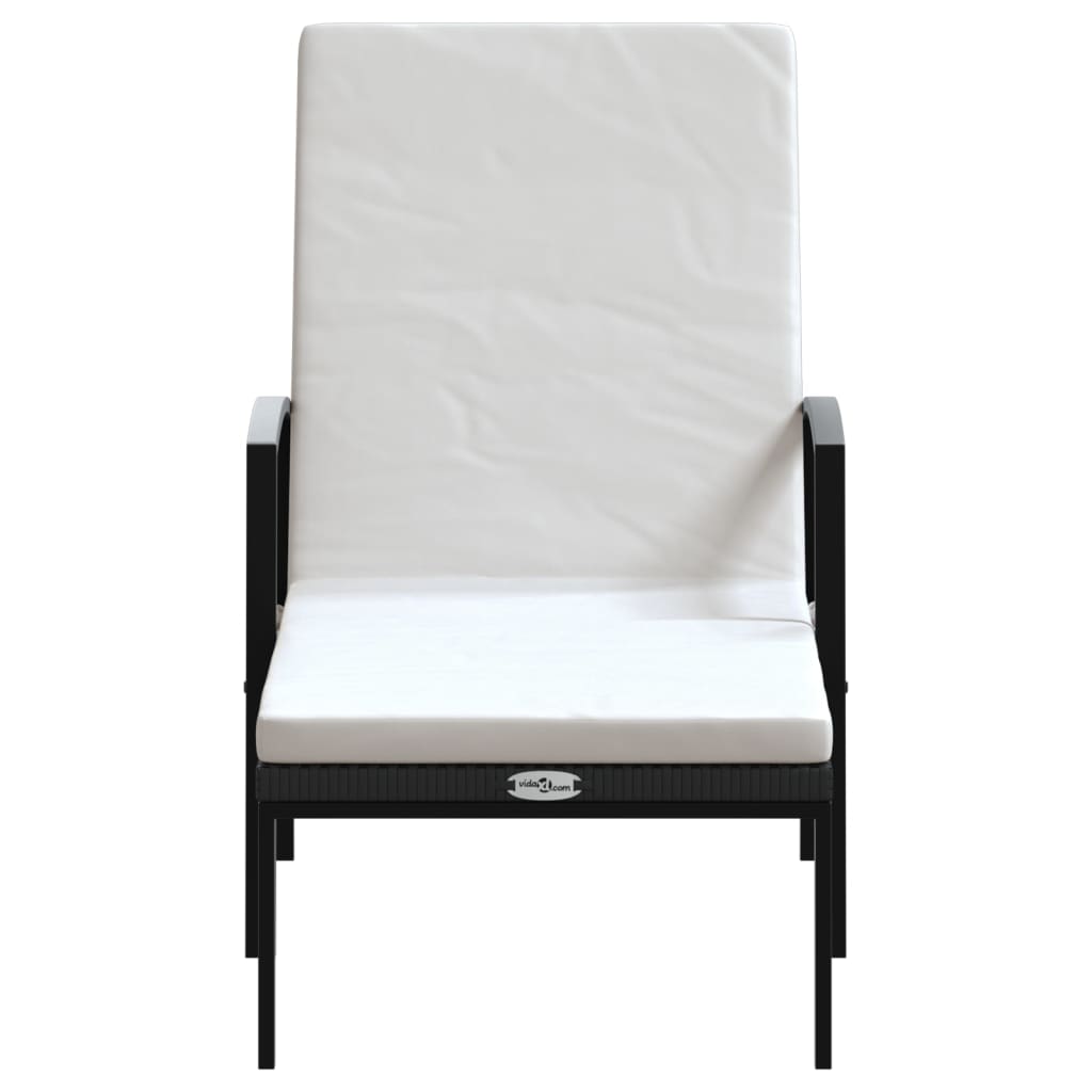 Sun Loungers 2 Pcs With Table Poly Rattan