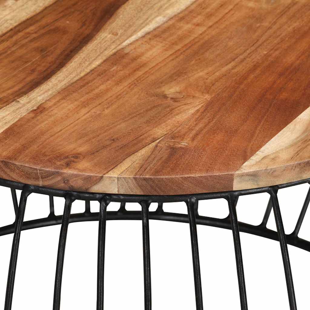 Coffee Table Multicolour Reclaimed Wood Iron Medium Durable 68 X 35 Cm Solid Rec
