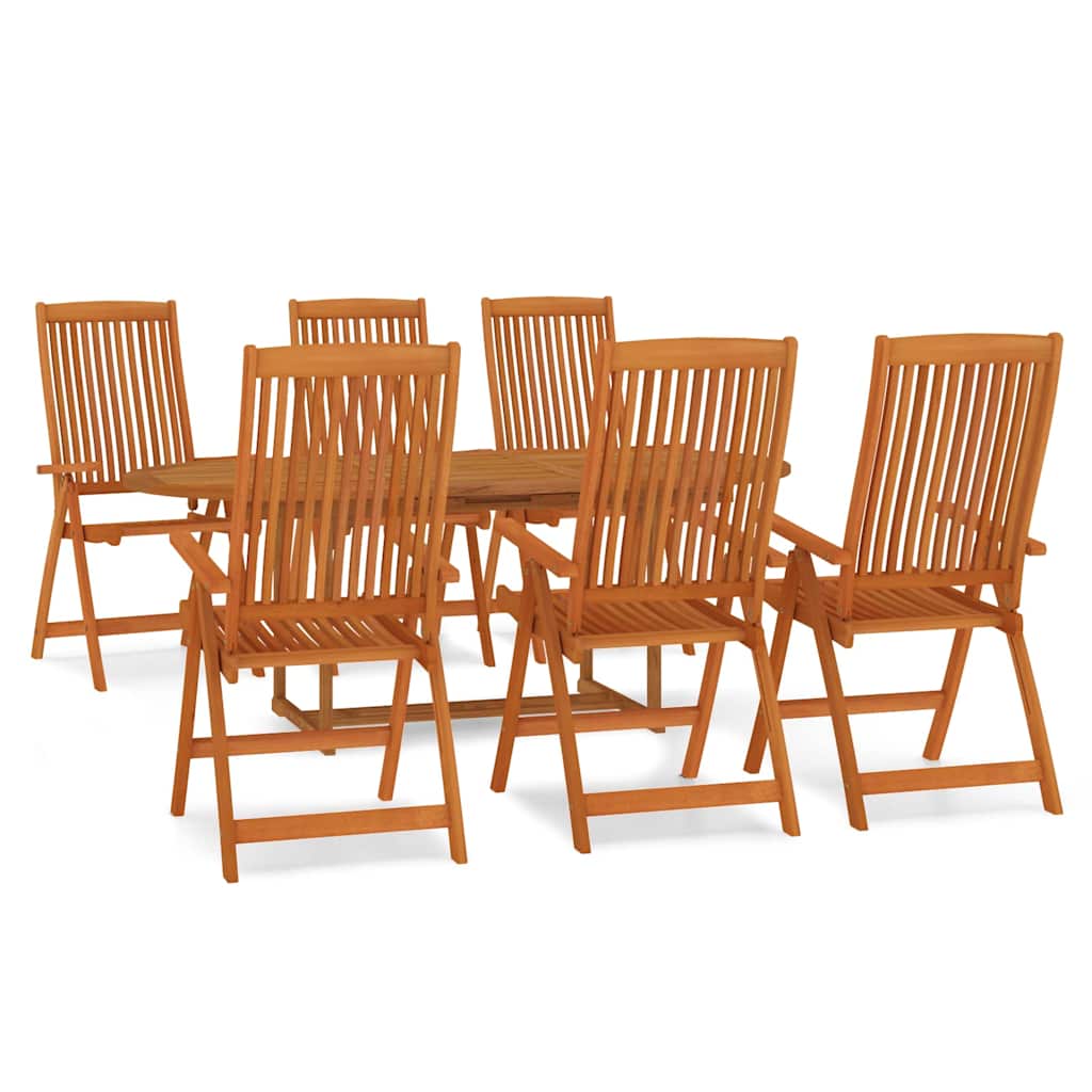 Outdoor Furniture Set 5 Piece Garden Dining Solid Wood Eucalyptus Waterproof Wit