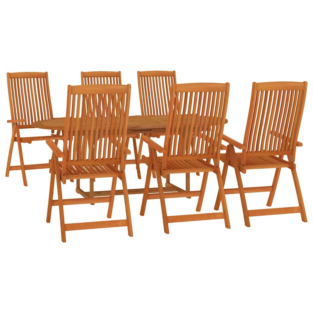 Outdoor Furniture Set 5 Piece Garden Dining Solid Wood Eucalyptus Waterproof Wit