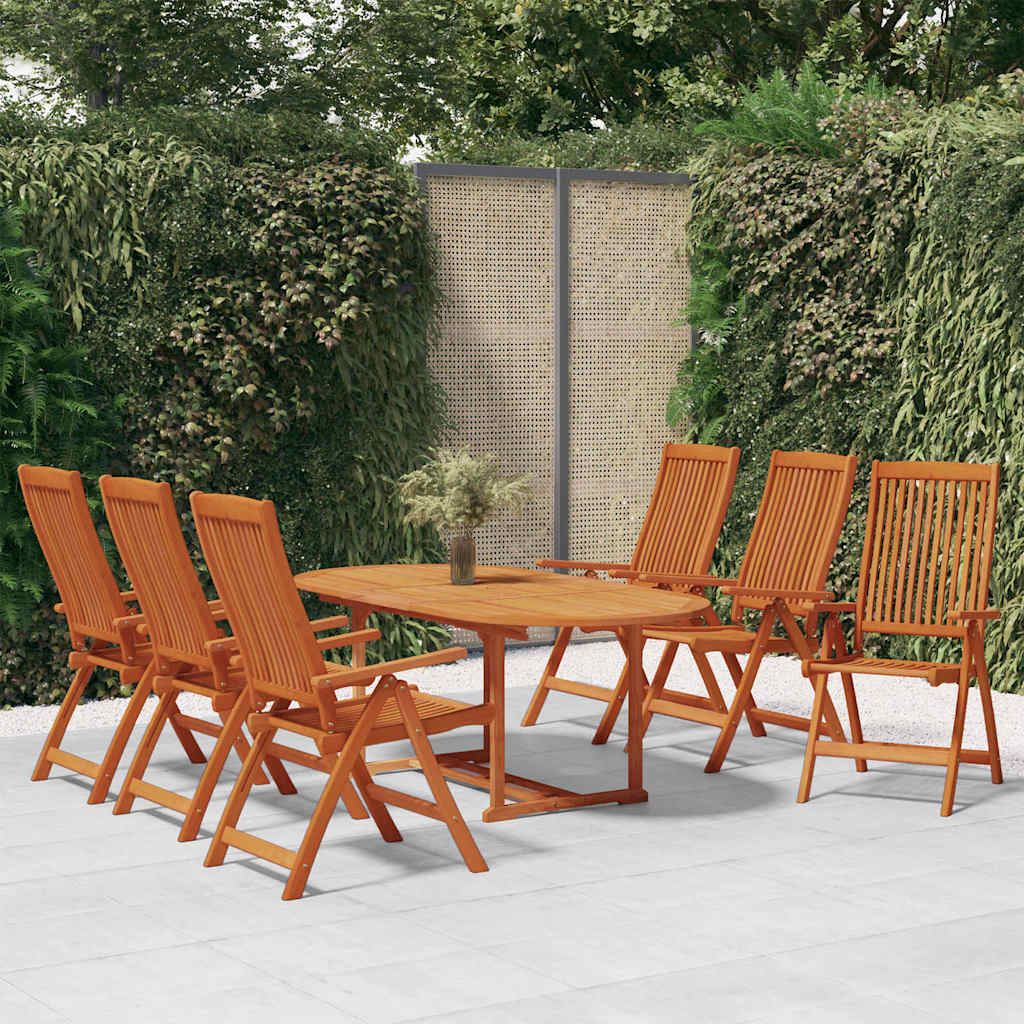 Outdoor Furniture Set 5 Piece Garden Dining Solid Wood Eucalyptus Waterproof Wit