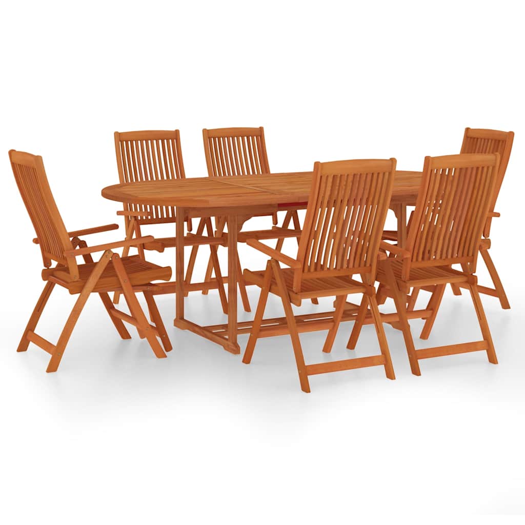 Outdoor Furniture Set 5 Piece Garden Dining Solid Wood Eucalyptus Waterproof Wit