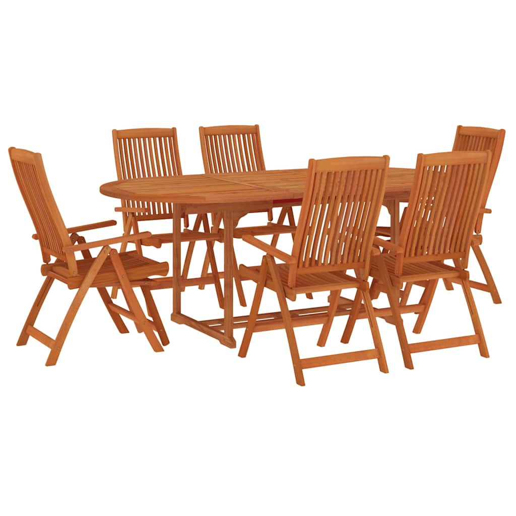 Outdoor Furniture Set 5 Piece Garden Dining Solid Wood Eucalyptus Waterproof Wit