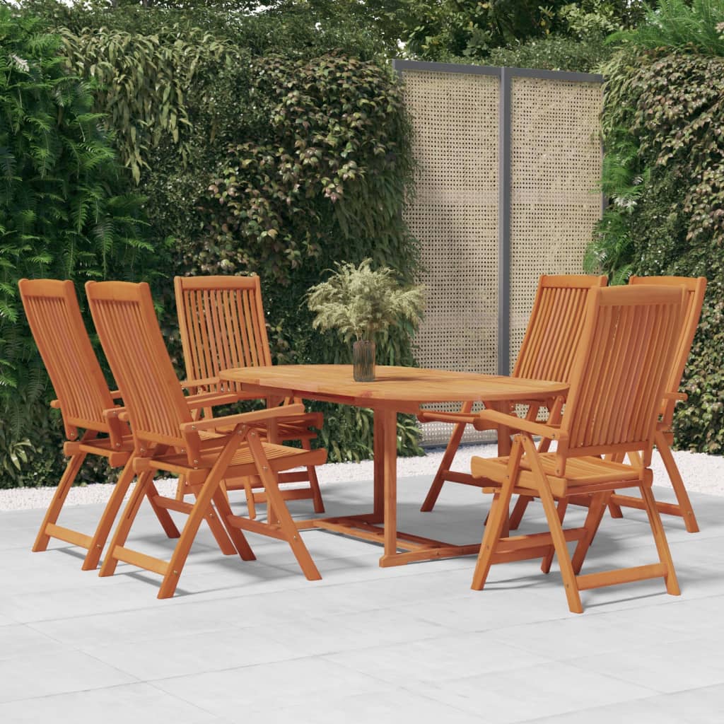 5 Piece Garden Dining Set Solid Wood Eucalyptus