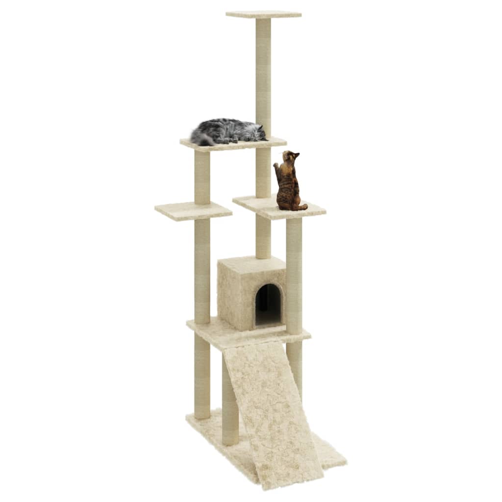 Cat Tree With Sisal Scratching Posts 155 Cm