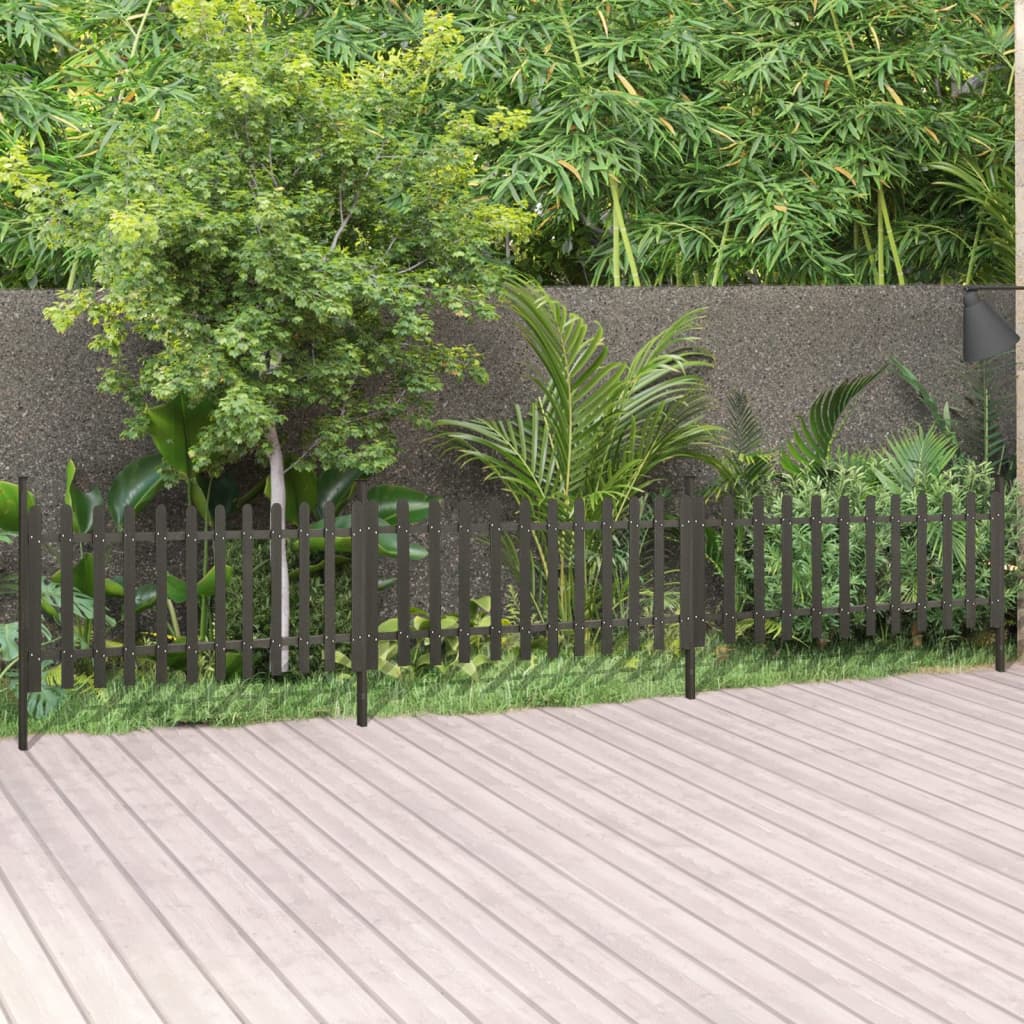 Picket Fence With Posts 3 Pcs Wpc