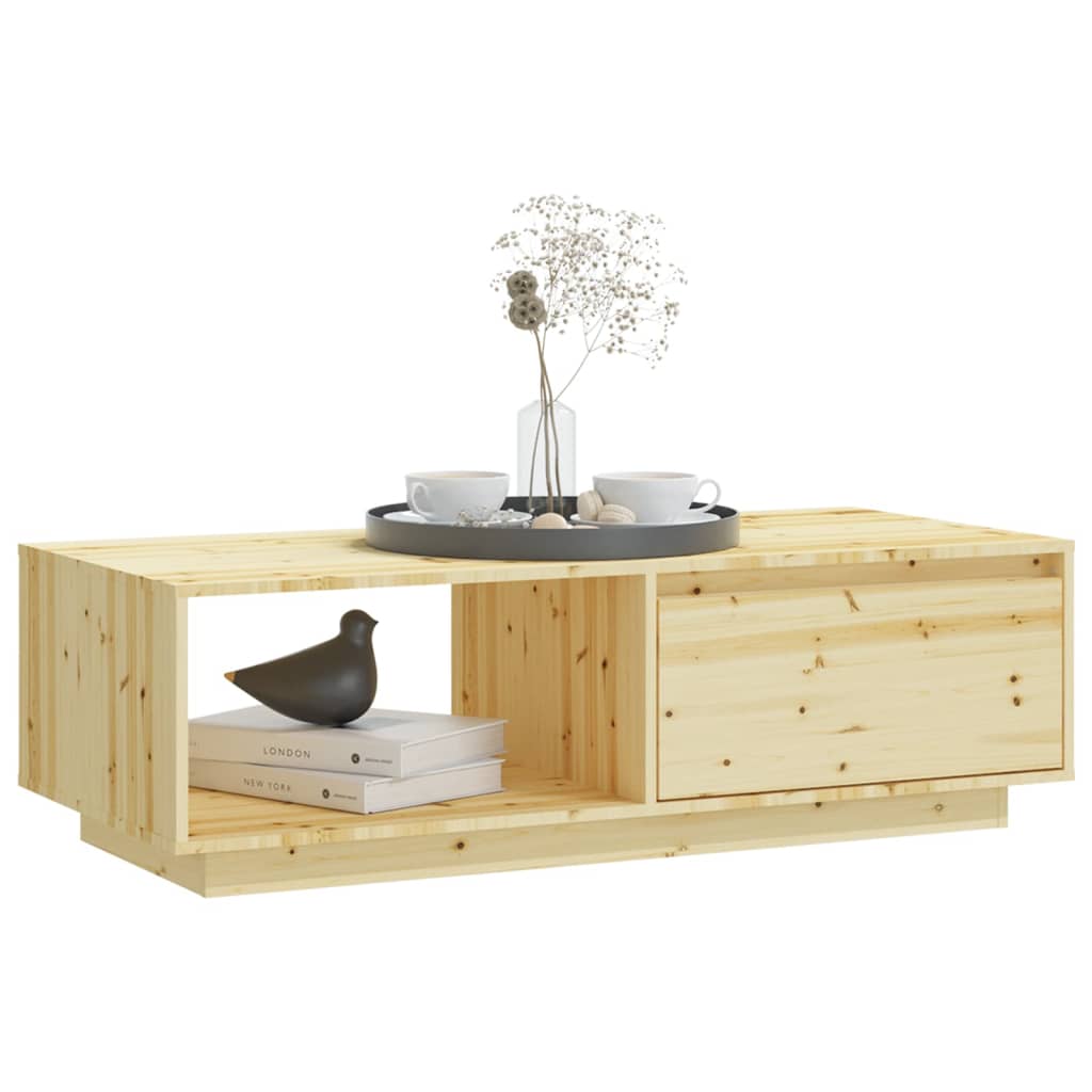 Coffee Table 110X50X33.5 Cm Solid Firwood