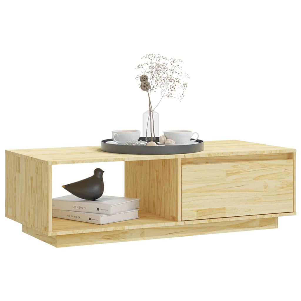 Coffee Table 110X50X33.5 Cm Solid Pinewood