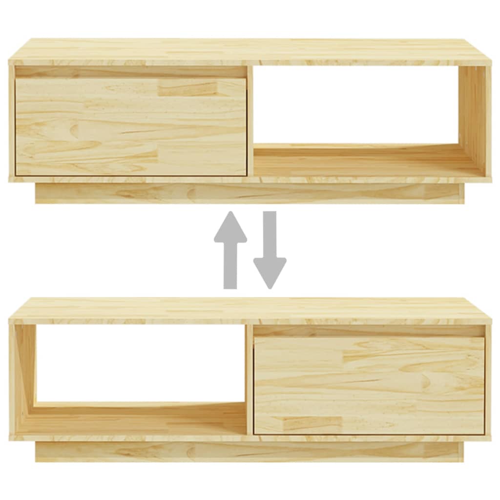 Coffee Table 110X50X33.5 Cm Solid Pinewood