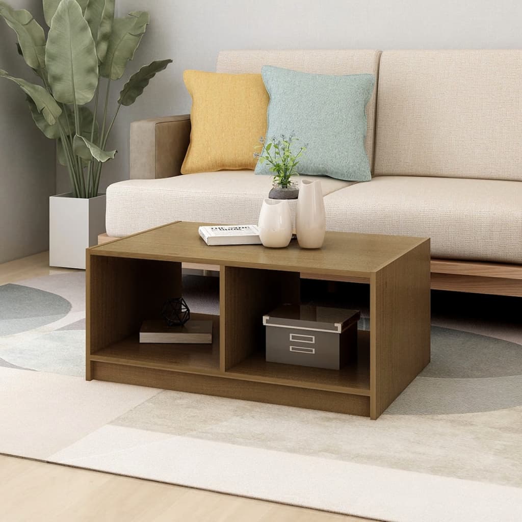 Coffee Table 75X50X33.5 Cm Solid Pinewood